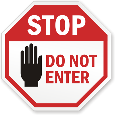 do not enter